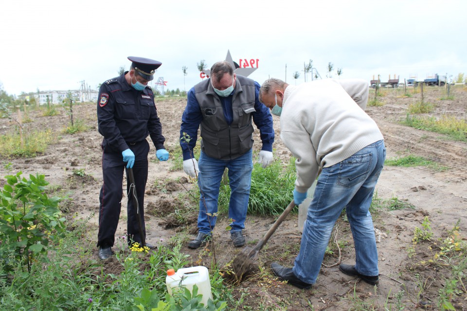 Ковернинские полицейские и члены Общественного Совета приняли участие в эколого-патриотическом проекте «Лес Победы»